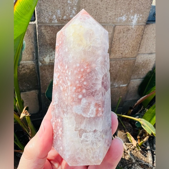 Pink Amethyst Flower Agate Tower - Picture 10 of 12